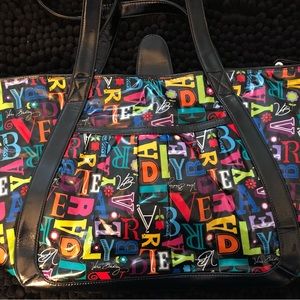 Vera Bradley Vinyl Duffle ‘From A to Vera’ Tote